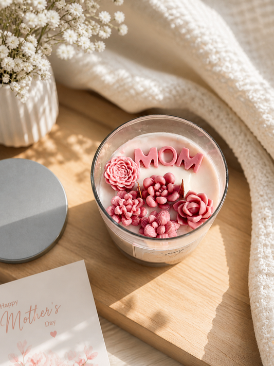ARTITUDE “Mom Love” Soy Aroma Candle – Floral Edition (4" x 4")