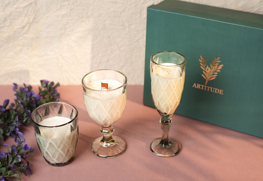 Artitude Jewel-Tone Luminaries: Soy Wax Decor Pillars