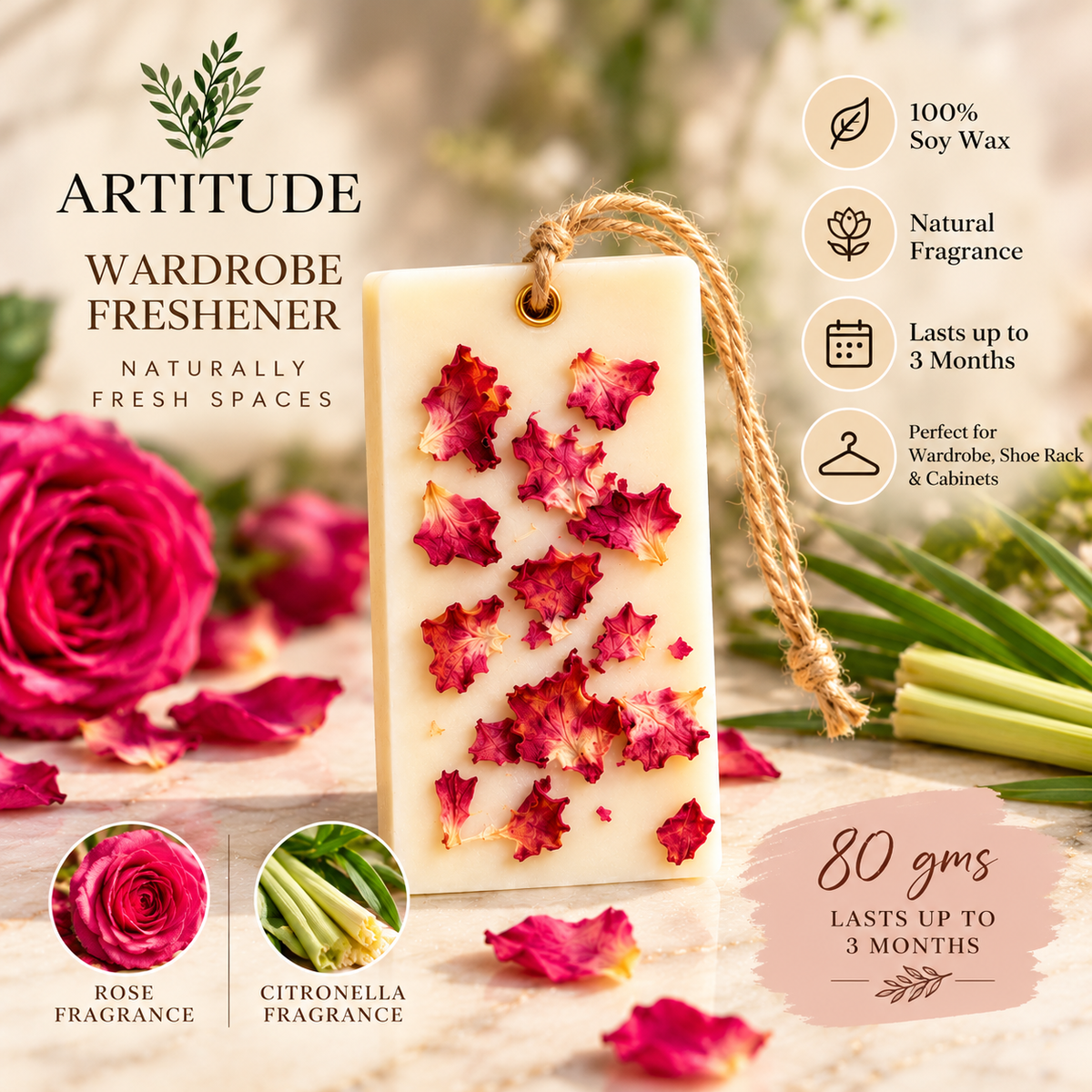 The Royal Radiance Collection- Premium Diwali Gift Hamper with Soy Wax Wooden Candle, Golden Dry Fruit Jars & Wardrobe Freshener