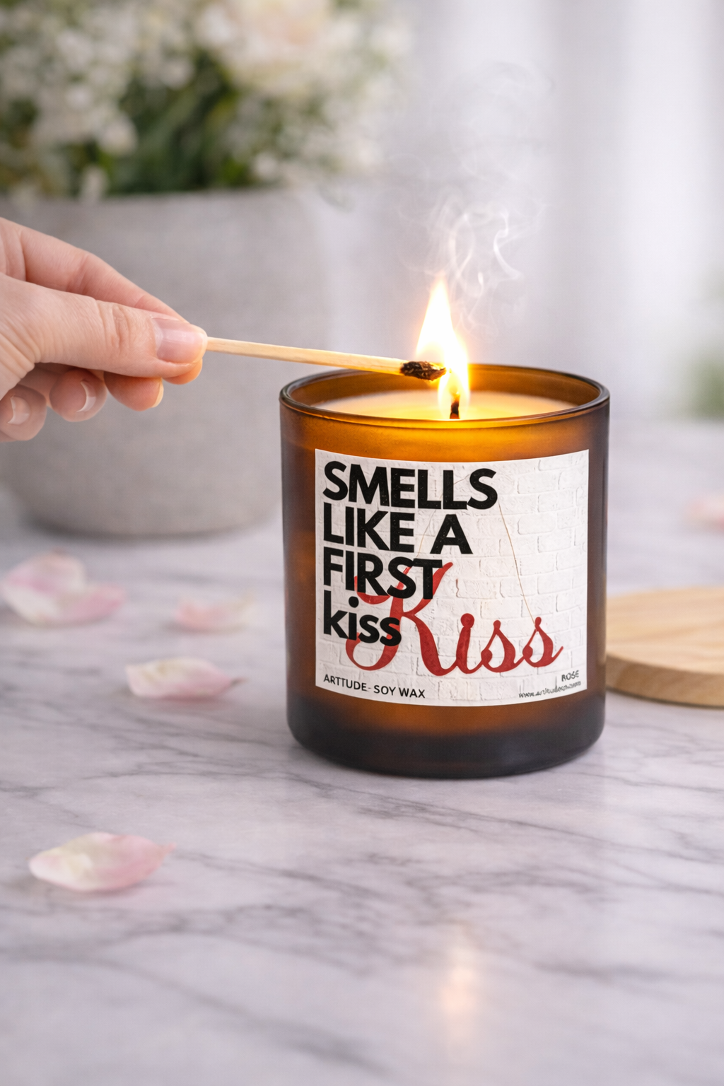 Smells Like a First Kiss – Rose Soy Wax Candle