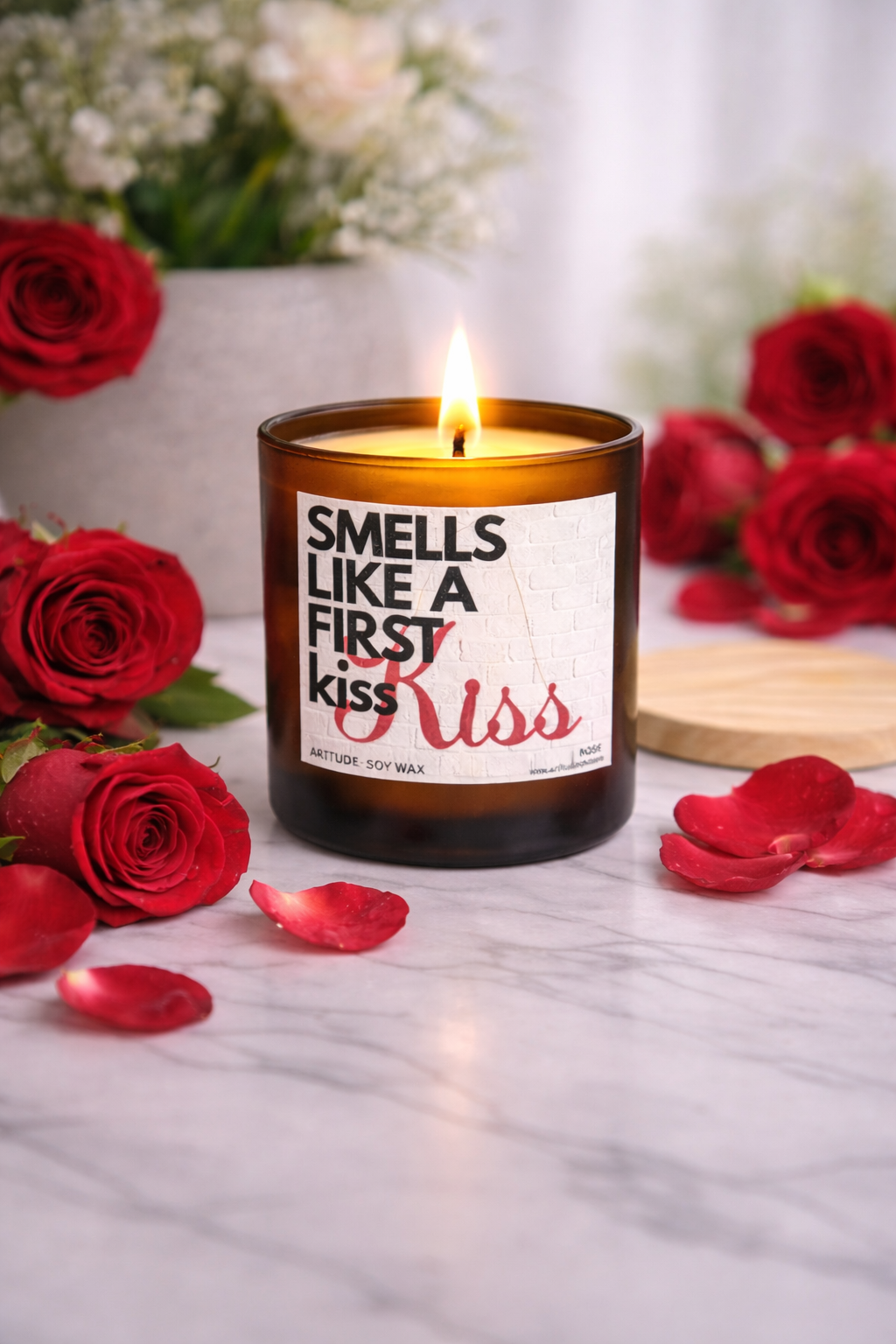 Smells Like a First Kiss – Rose Soy Wax Candle