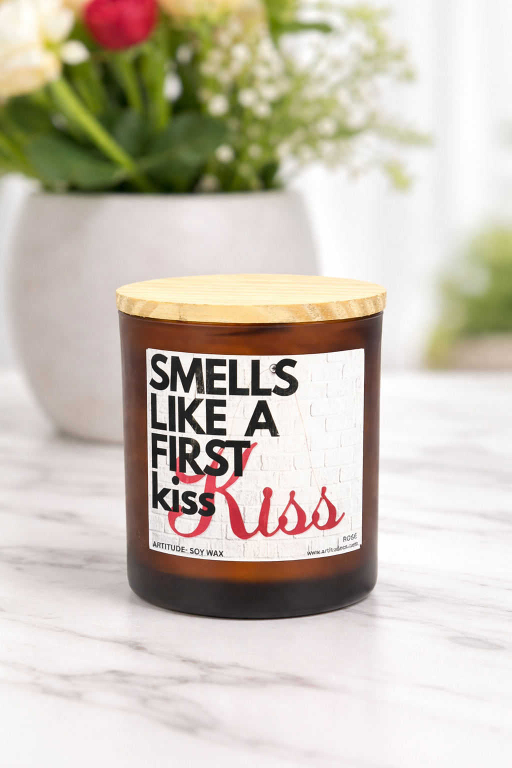 Smells Like a First Kiss – Rose Soy Wax Candle