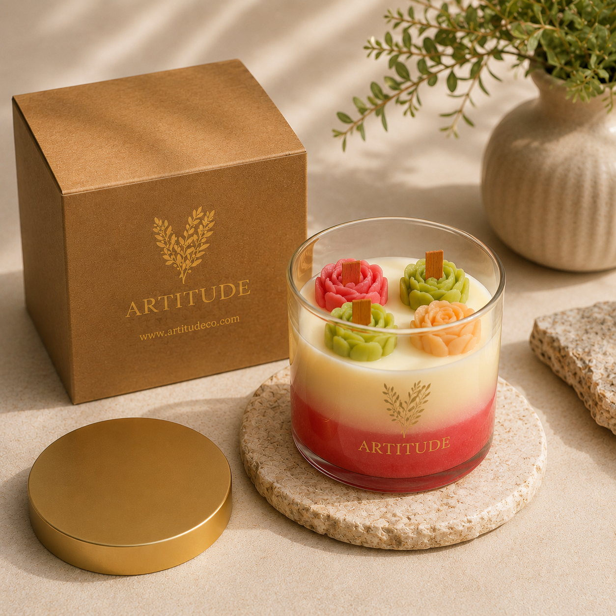 Artitude Luxury Lavender Tulip Candle