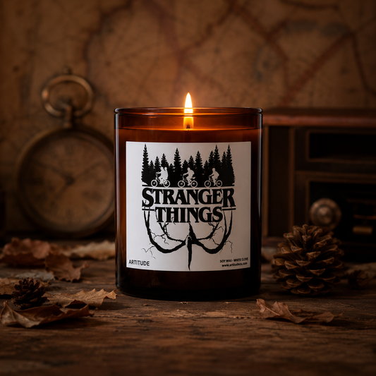 Stranger Things – White Oudh Soy Candle  Description
