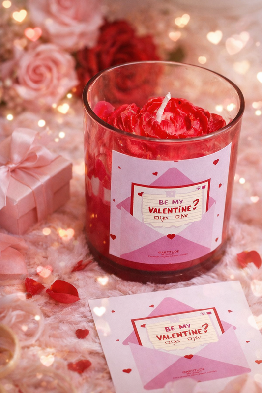 Blooming Rose – Handmade Soy Wax Candle, Perfect for Valentine