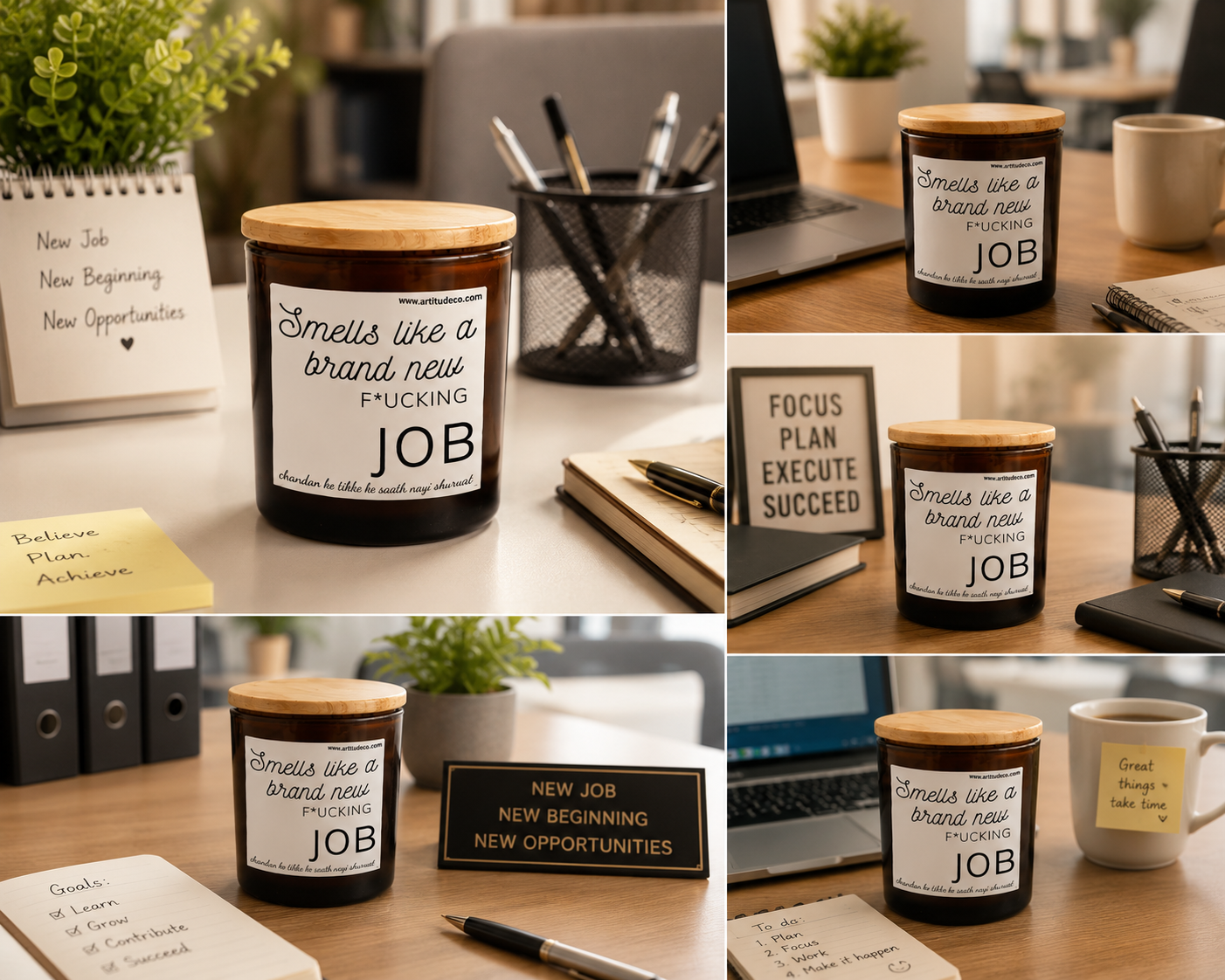 Smells Like A Brand New F*cking Job – Sandalwood Soy Candle