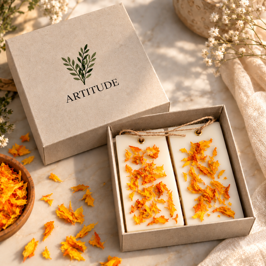 ARTITUDE CITRONELLA scent Botanical Soy Wax Wardrobe Fresheners – Set of 2 | Alcohol-Free Essential Oil Scented Wax SachetsI (Copy)