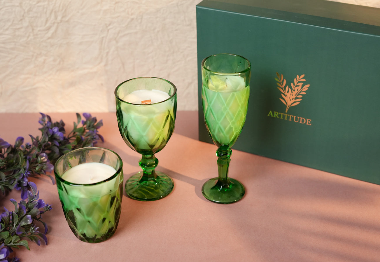 Artitude Jewel-Tone Luminaries: Soy Wax Decor Pillars