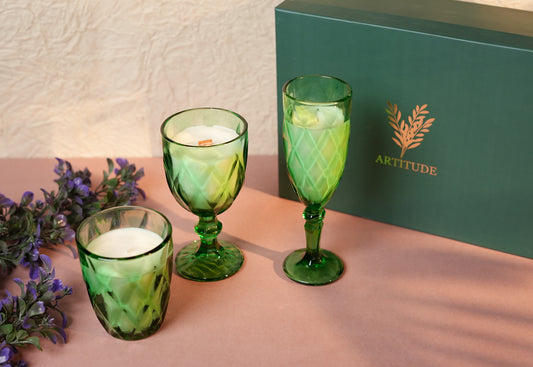 Artitude Jewel-Tone Luminaries: Soy Wax Decor Pillars