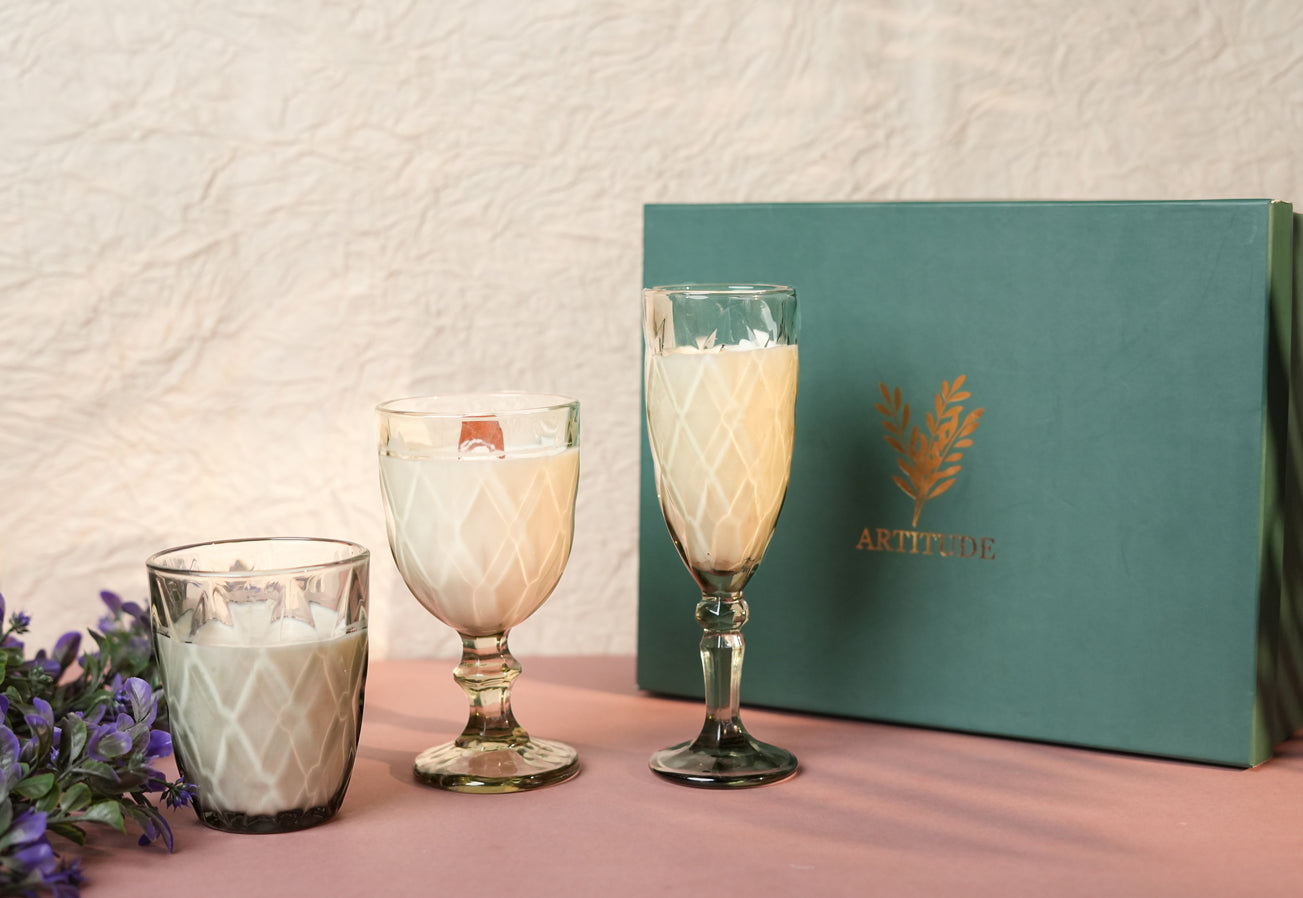 Artitude Jewel-Tone Luminaries: Soy Wax Decor Pillars