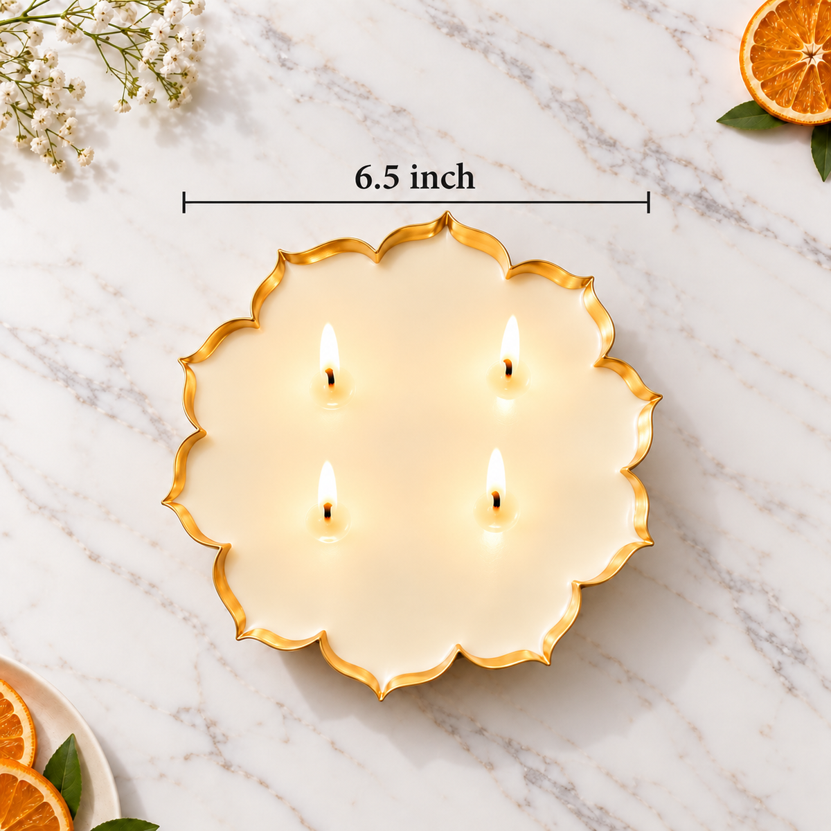 Festive Luxury Gift Hamper – Soy Wax Urli Candles, Borosilicate Glass Diya & Bell, Wardrobe Fresheners & Decorative Lantern