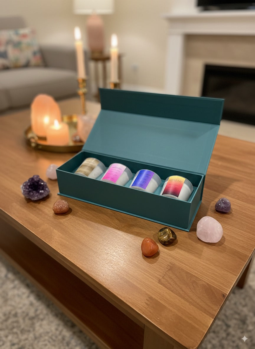 The Complete Alignment Collection:Crystal Healing Ritual Candle- SET OF 4