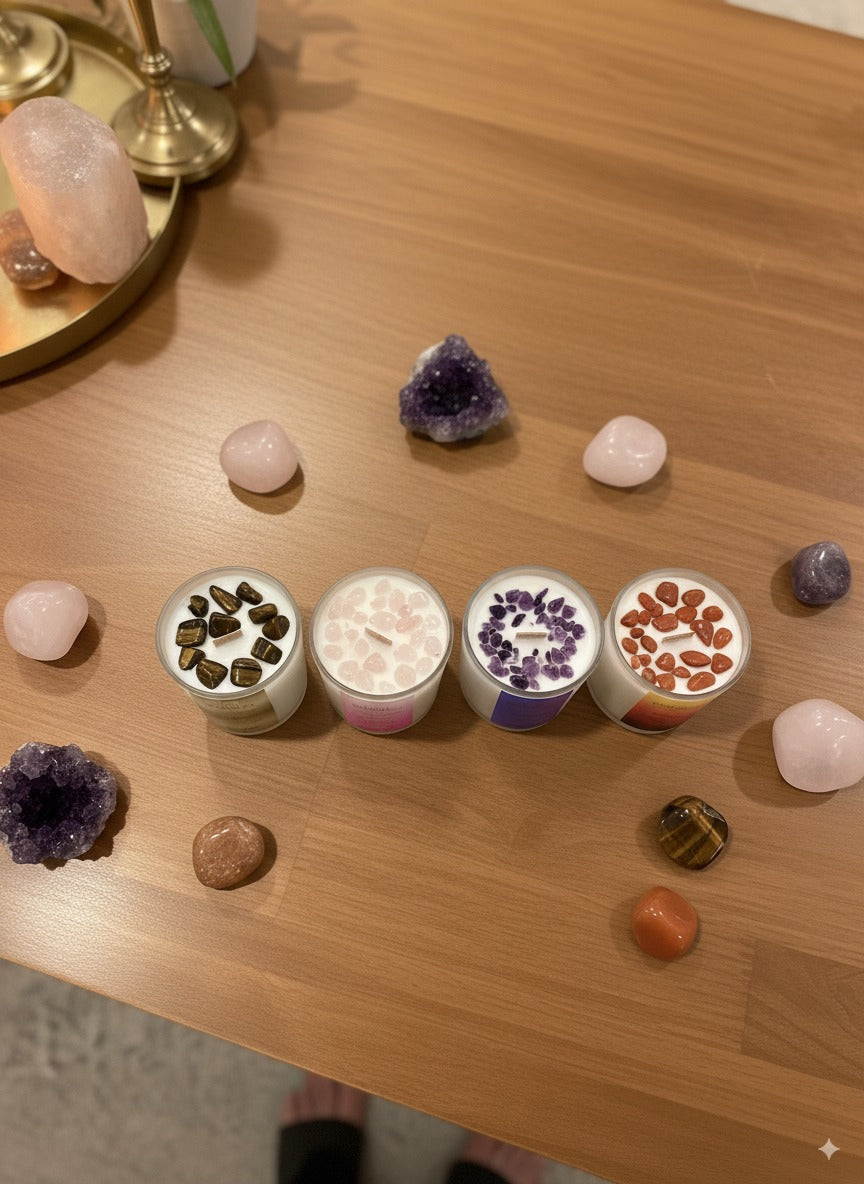 The Complete Alignment Collection:Crystal Healing Ritual Candle- SET OF 4