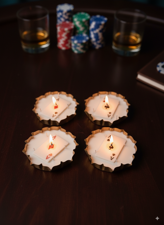 Diwali Delights & Poker Lights: Jasmine Soy Urli Candles
