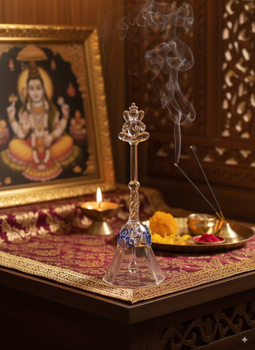 The Ganesha Aum Glass Bell: A Symphony of Glass and Spirit