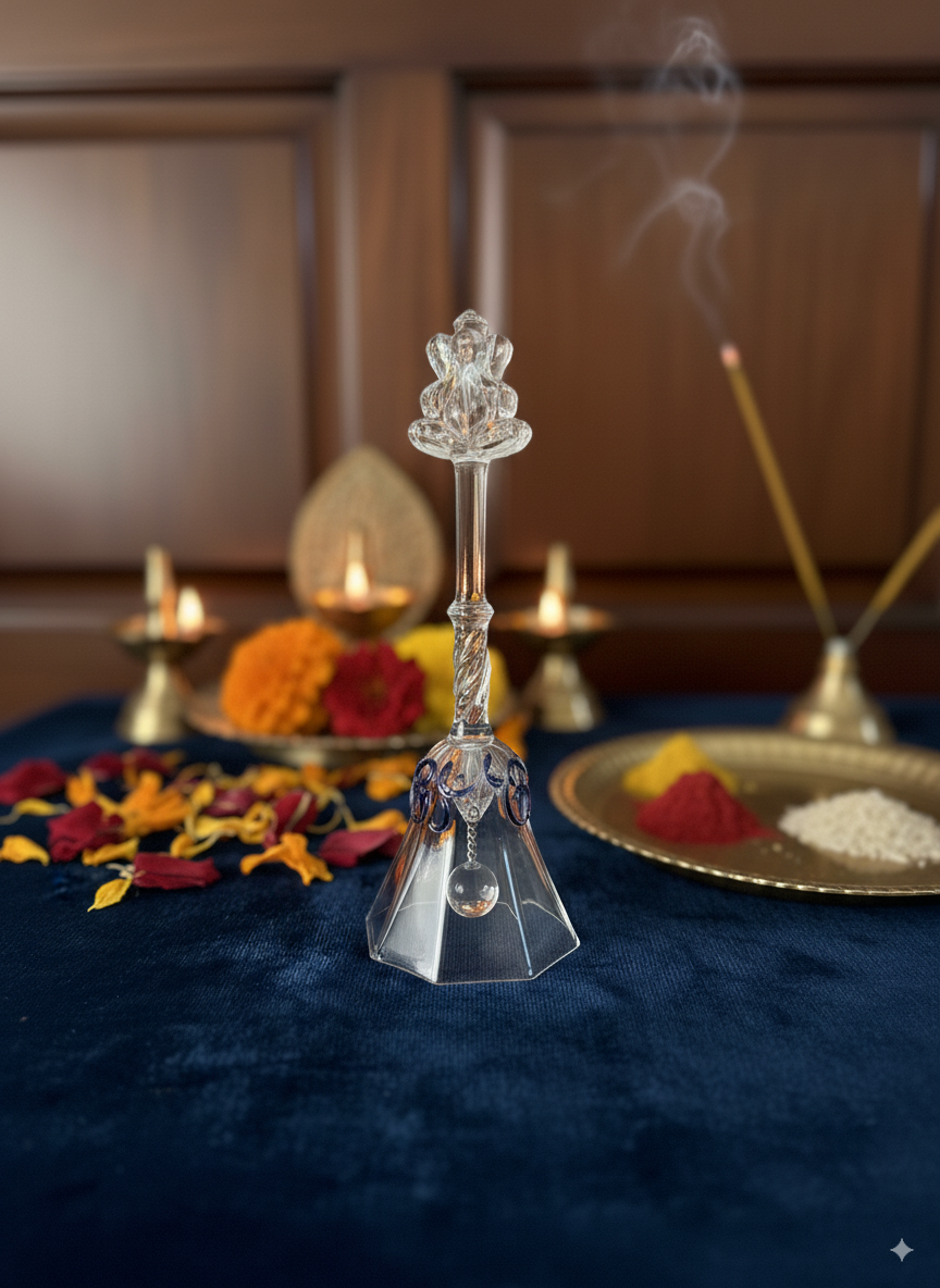 The Ganesha Aum Glass Bell: A Symphony of Glass and Spirit