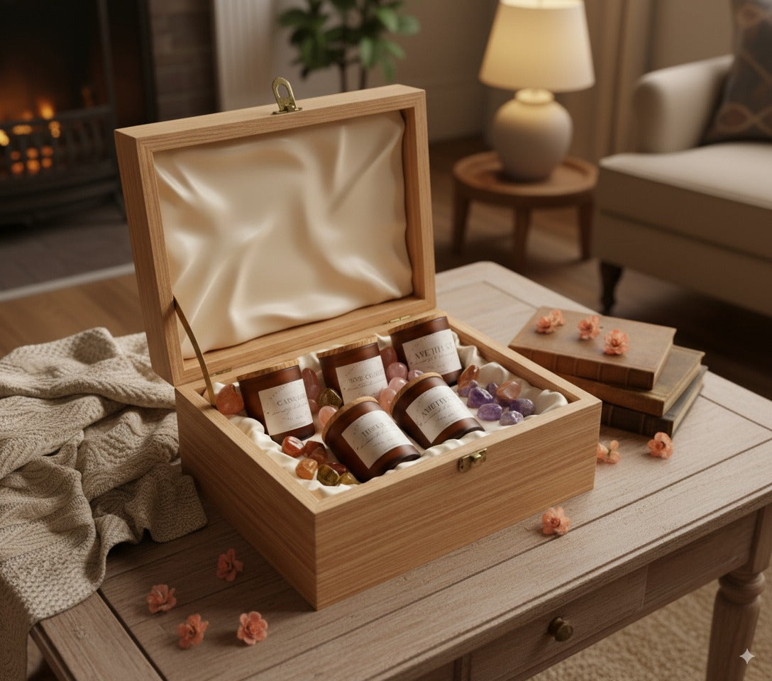 The Aura Collection: Crystal Therapy Wellness Candles