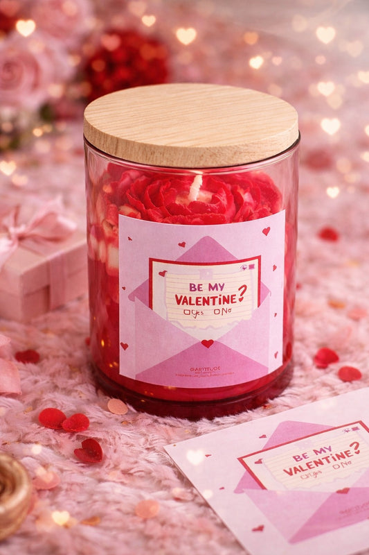 Blooming Rose – Handmade Soy Wax Candle, Perfect for Valentine