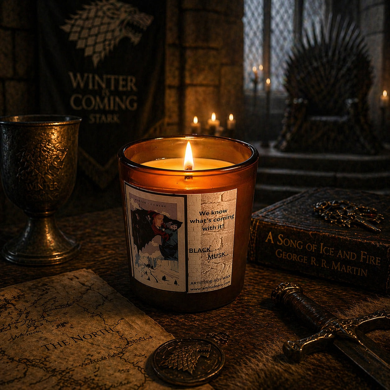 Winter Is Coming – Black Musk Soy Candle