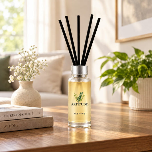 ARTITUDE Jasmine Reed Diffuser for Home & Office | Premium Glass Bottle | Luxury Floral Home Fragrance & Décor