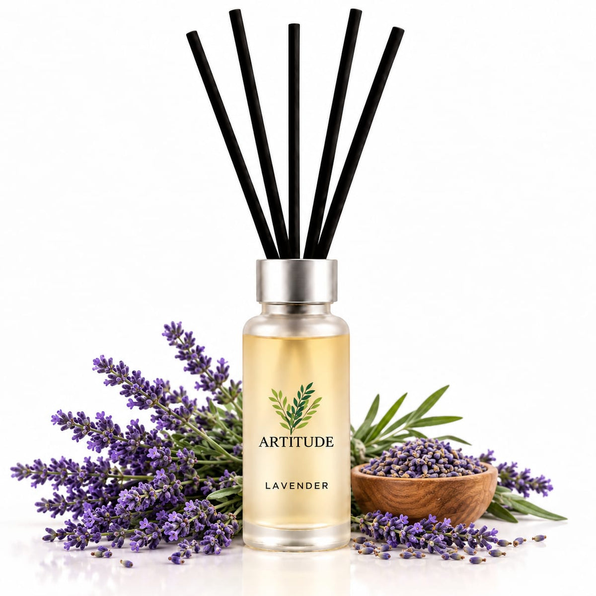ARTITUDE Lavender Reed Diffuser for Home & Office | Premium Glass Bottle | Elegant Home Fragrance & Décor