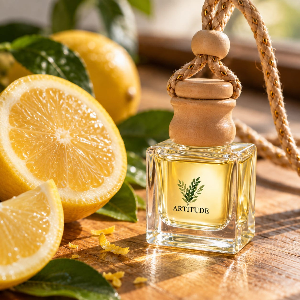 ARTITUDE Premium Essential Oil Car Hanging Diffuser – Lemon | Pure Nature, Fresh Journeys | 10 ml