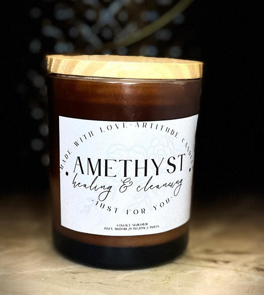 Crystal Candle Amethyst