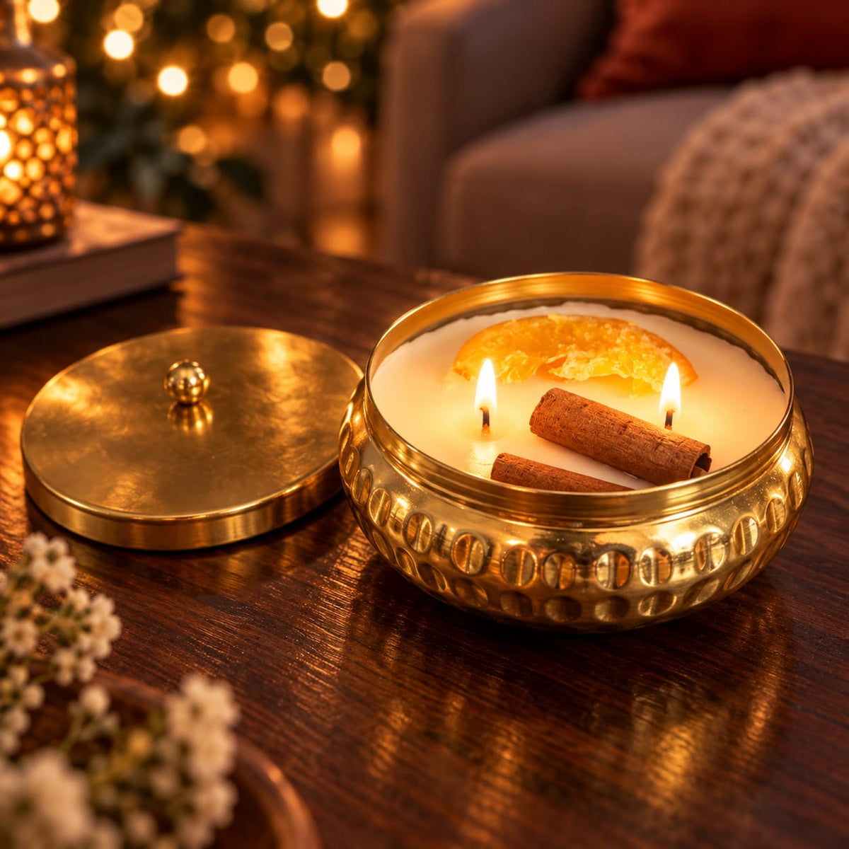 Golden Spice Bowl Candle