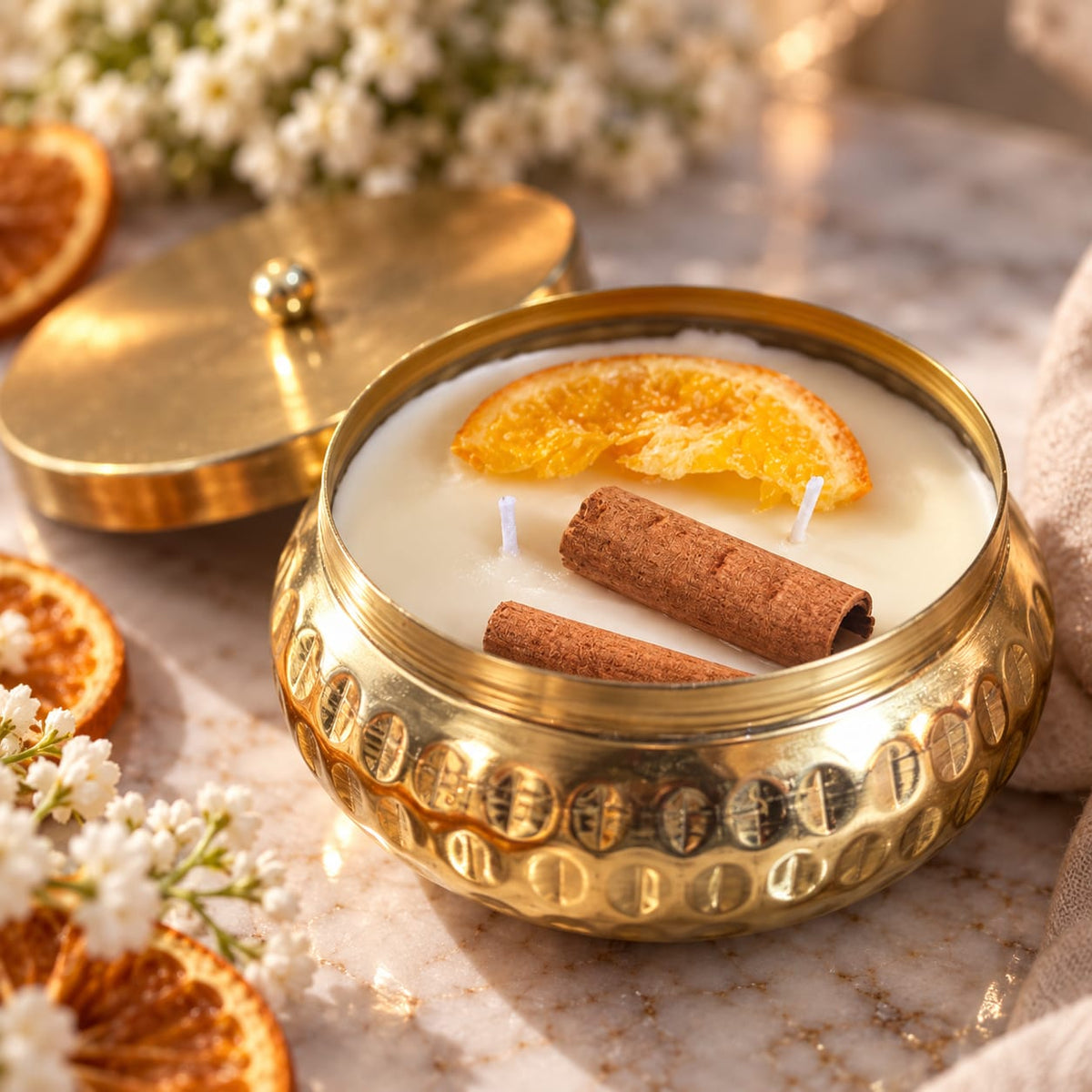 Golden Spice Bowl Candle