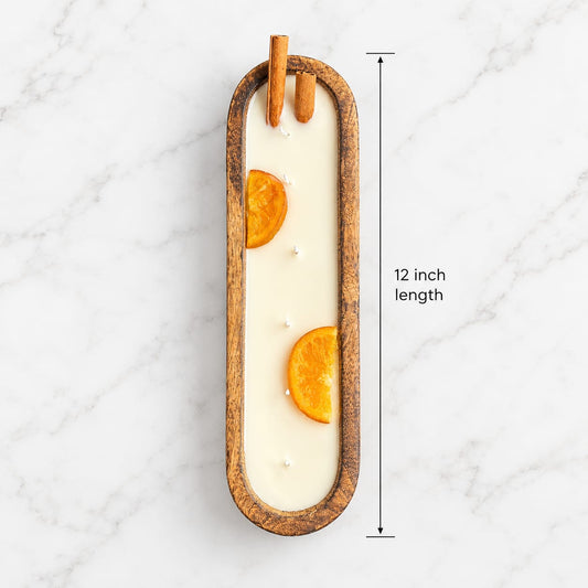 Wooden Oval Candle (12 inch)