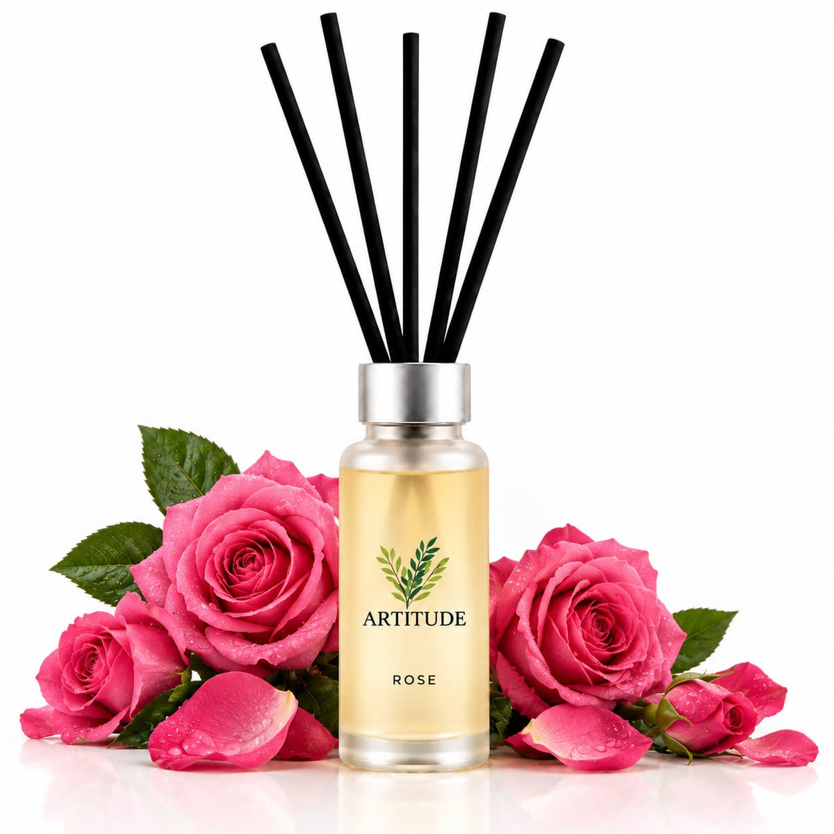 ARTITUDE Rose Reed Diffuser for Home & Office | Premium Glass Bottle | Luxury Floral Home Fragrance & Décor