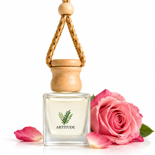 ARTITUDE Premium Essential Oil Car Hanging Diffuser – Rose | Pure Nature, Fresh Journeys | 10 ml